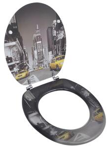 Toilet Seat with MDF Lid New York Design