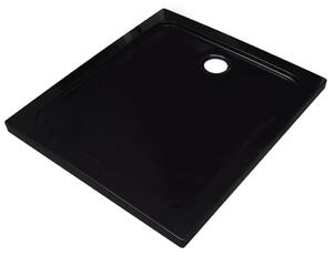 Rectangular ABS Shower Base Tray Black 80 x 90 cm