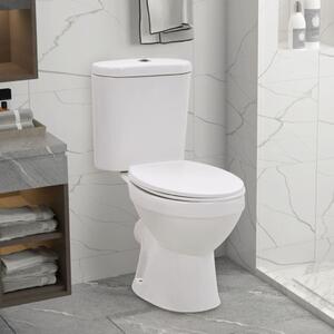 Standing Toilet with Cistern and Soft Close Seat Ceramic White