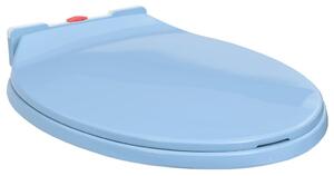 Soft-Close Toilet Seat Quick Release Blue Oval