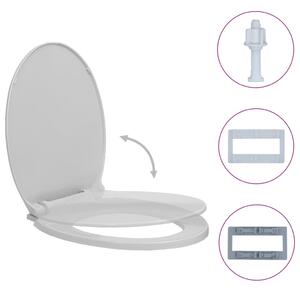 Soft-Close Toilet Seat Light Grey Oval