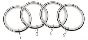 Universal Pack of 4 19mm Curtain Rings Chrome