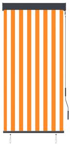 Outdoor Roller Blind 80x250 cm White and Orange