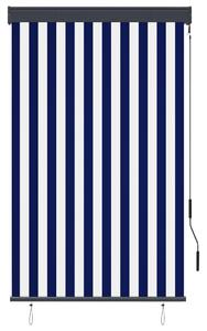 Outdoor Roller Blind 100x250 cm Blue and White