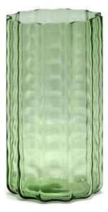 Serax Waves 01 vase 21 cm Green-clear