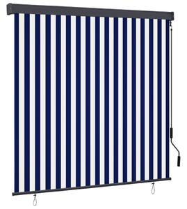 Outdoor Roller Blind 160x250 cm Blue and White