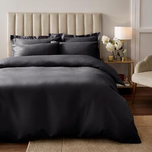 Soft & Silky Duvet Cover and Pillowcase Set Black