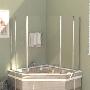 Bath Enclosures 2 pcs 104x130 cm Tempered Glass Transparent