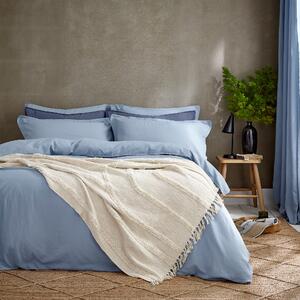 Cotton Linen Duvet Cover & Pillowcase Set Ashley Blue