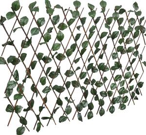 Willow Trellis Fences 5 pcs with Artificial Leaves 180x30 cm