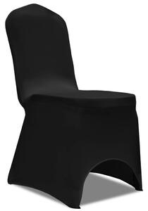Chair Cover Stretch Black 6 pcs