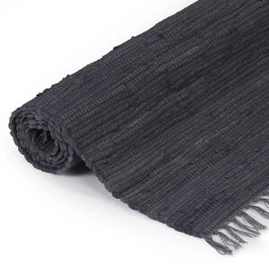 Hand-woven Chindi Rug Cotton 80x160 cm Anthracite