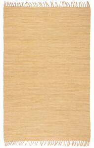 Hand-woven Chindi Rug Cotton 120x170 cm Beige