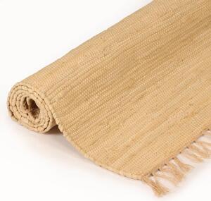Hand-woven Chindi Rug Cotton 80x160 cm Beige