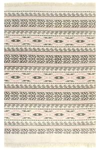Kilim Rug Cotton 120x180 cm with Pattern Grey/Pink
