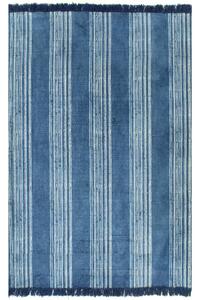 Kilim Rug Cotton 120x180 cm with Pattern Blue