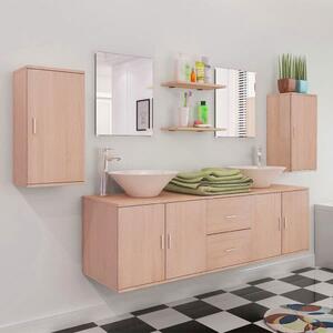 9 Piece Bathroom Furniture Set With Basin