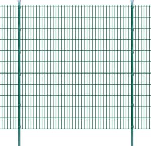 2D Garden Fence Panel & Posts 2008x2230 mm 2 m Green