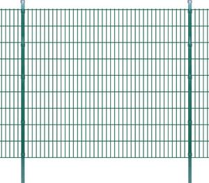2D Garden Fence Panels & Posts 2008x1830 mm 4 m Green