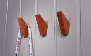 Wooden Hook Set - Walnut Effect