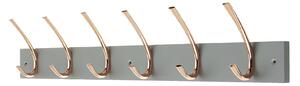 6 Large Rib Copper Hook on Slate Grey Bloc Board