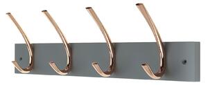 4 Large Rib Copper Hook on Slate Grey Bloc Board
