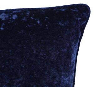 Large Crushed Velvet Cushion - Navy - 58x58cm
