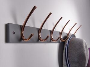 6 Large Rib Copper Hook on Slate Grey Bloc Board