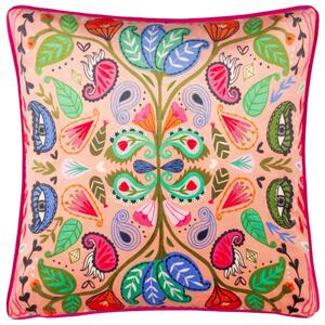 Kate Merritt Paisley Blooms Illustrated 50cm x 50cm Filled Cushion Multi