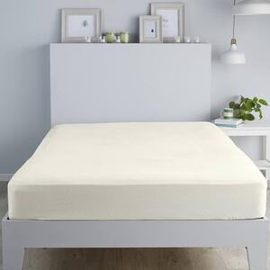 Fusion Snug Brushed Bed Linen Fitted Sheet Cream