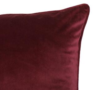 Large Plain Velvet Cushion - Claret - 58x58cm