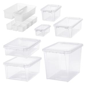 SmartStore Home Bundle Set of 8 Assorted Boxes, Clear Clear