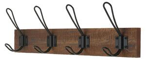 4 Black Wire Hook on Antique Board