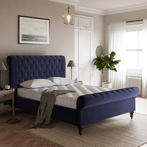 Classic Chesterfield Bed Frame Navy