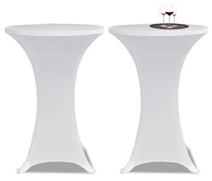 Standing Table Cover Ø60 cm White Stretch 4 pcs
