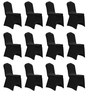 Chair Cover Stretch Black 12 pcs