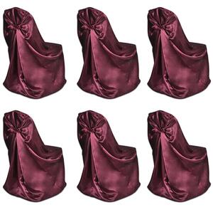 Chair Cover for Wedding Banquet 12 pcs Burgundy