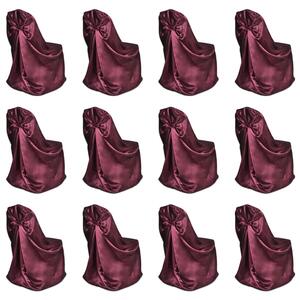 Chair Cover for Wedding Banquet 12 pcs Burgundy