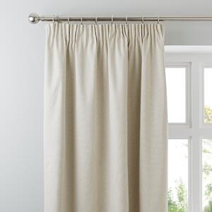 Luna Brushed Blackout Pencil Pleat Curtains