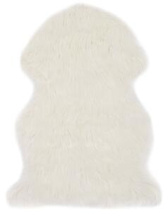 Rug 60x90 cm Faux Sheep Leather White
