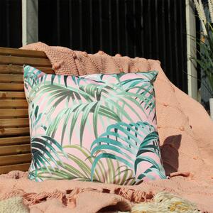 Jungle Blush and Forest Outdoor Cushion Blush (Pink)