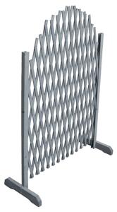 Trellis Fence Solid Firwood 1.8x1 m Grey