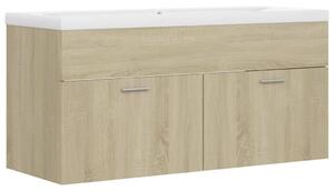 Sonoma Oak Sink Cabinet With Built-in Basin