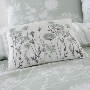 Meadowsweet Floral Cushion White