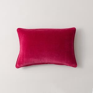 Clara Cotton Velvet Rectangle Cushion Pink