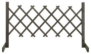 Garden Trellis Fence Grey 120x60 cm Solid Firwood
