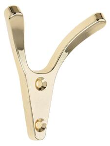 Two Prong Ant Hook - Polished Brass