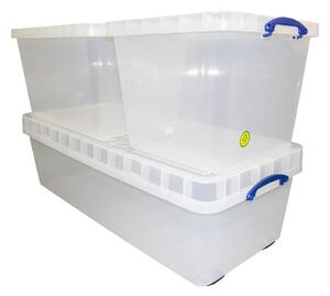Really Useful Storage Box 134L, Bonus Pack including 96, 60 - Clear