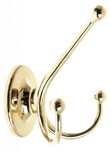 Oval Tri Hook - Polished Brass