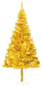 Artificial Christmas Tree with Stand Gold 180 cm PET